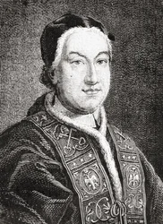 Porträt von Pius VI (Giovanni Angelo Braschi), Papst von 1775